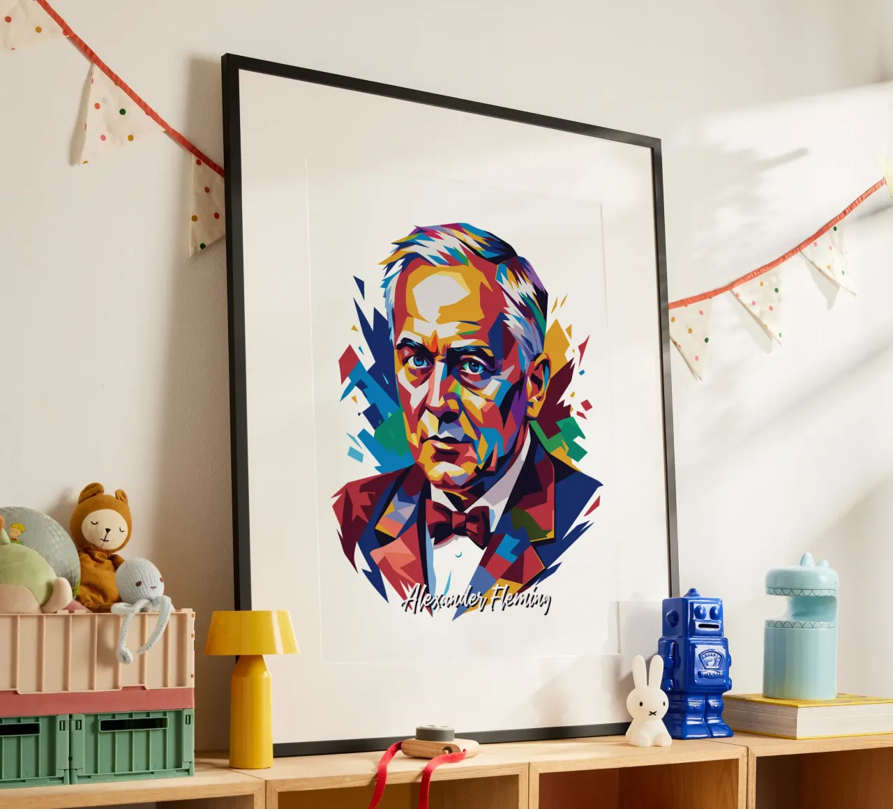 Alexander Fleming WPAP Pop Art poster da vectorartnesia