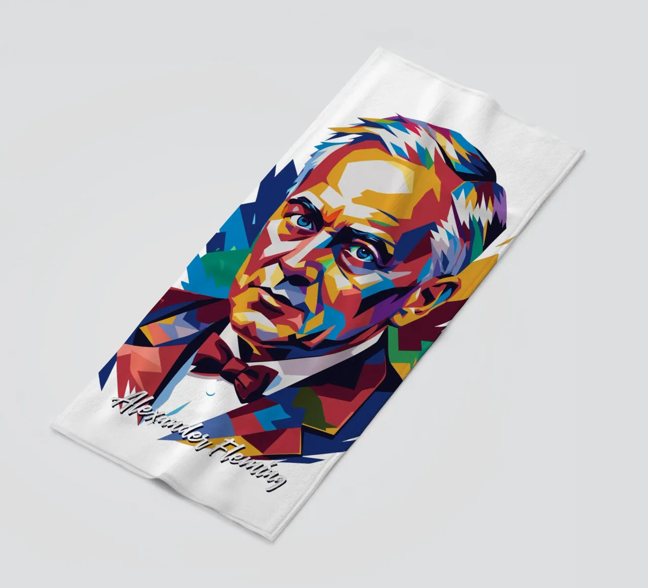 Alexander Fleming WPAP Pop Art toalla de playa de vectorartnesia