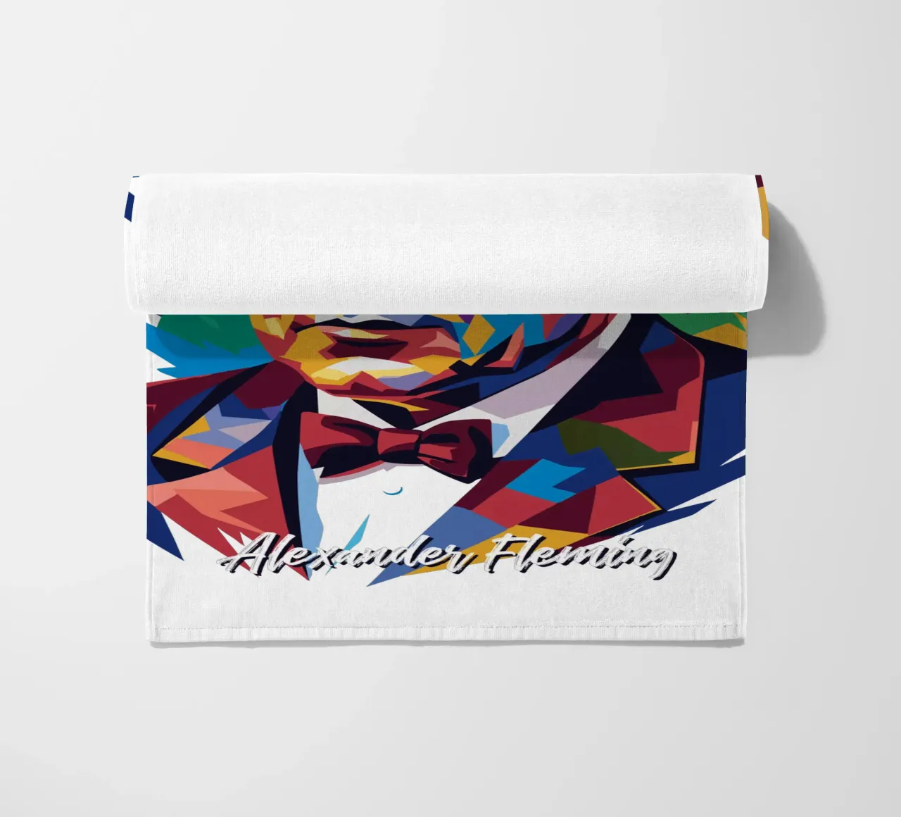 Alexander Fleming WPAP Pop Art Strandtuch von vectorartnesia