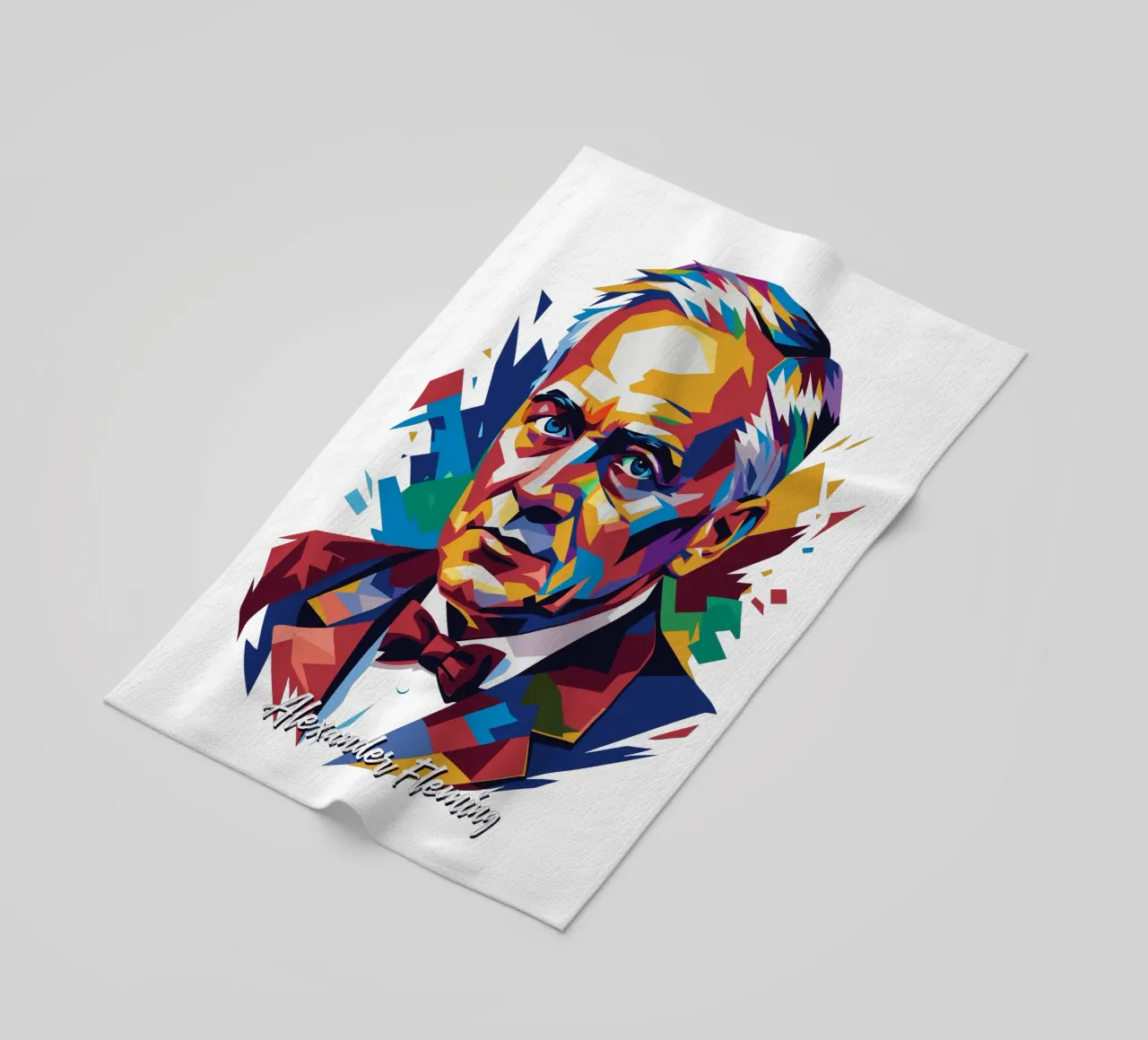 Alexander Fleming WPAP Pop Art toalla de playa de vectorartnesia