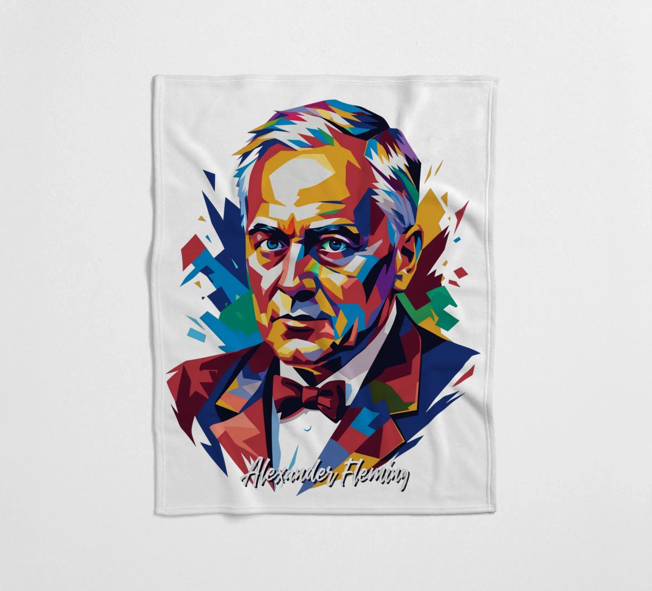 Alexander Fleming WPAP Pop Art coperta in pile da vectorartnesia