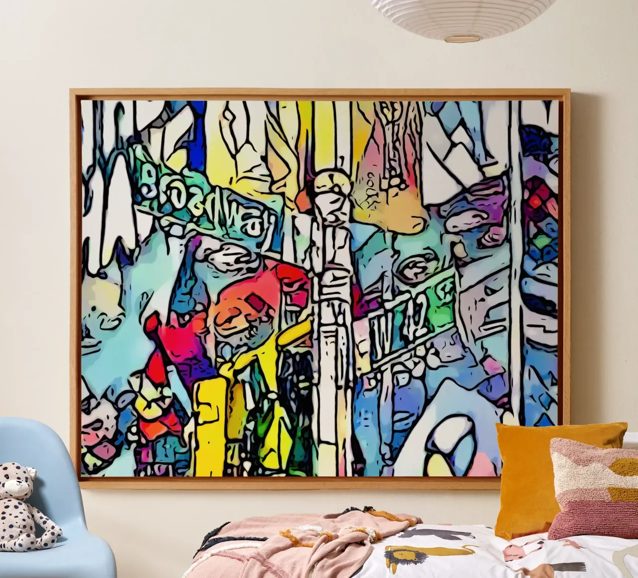 Big Apple, motif 11 canvas with Floater frame by ZAMART - PopArt