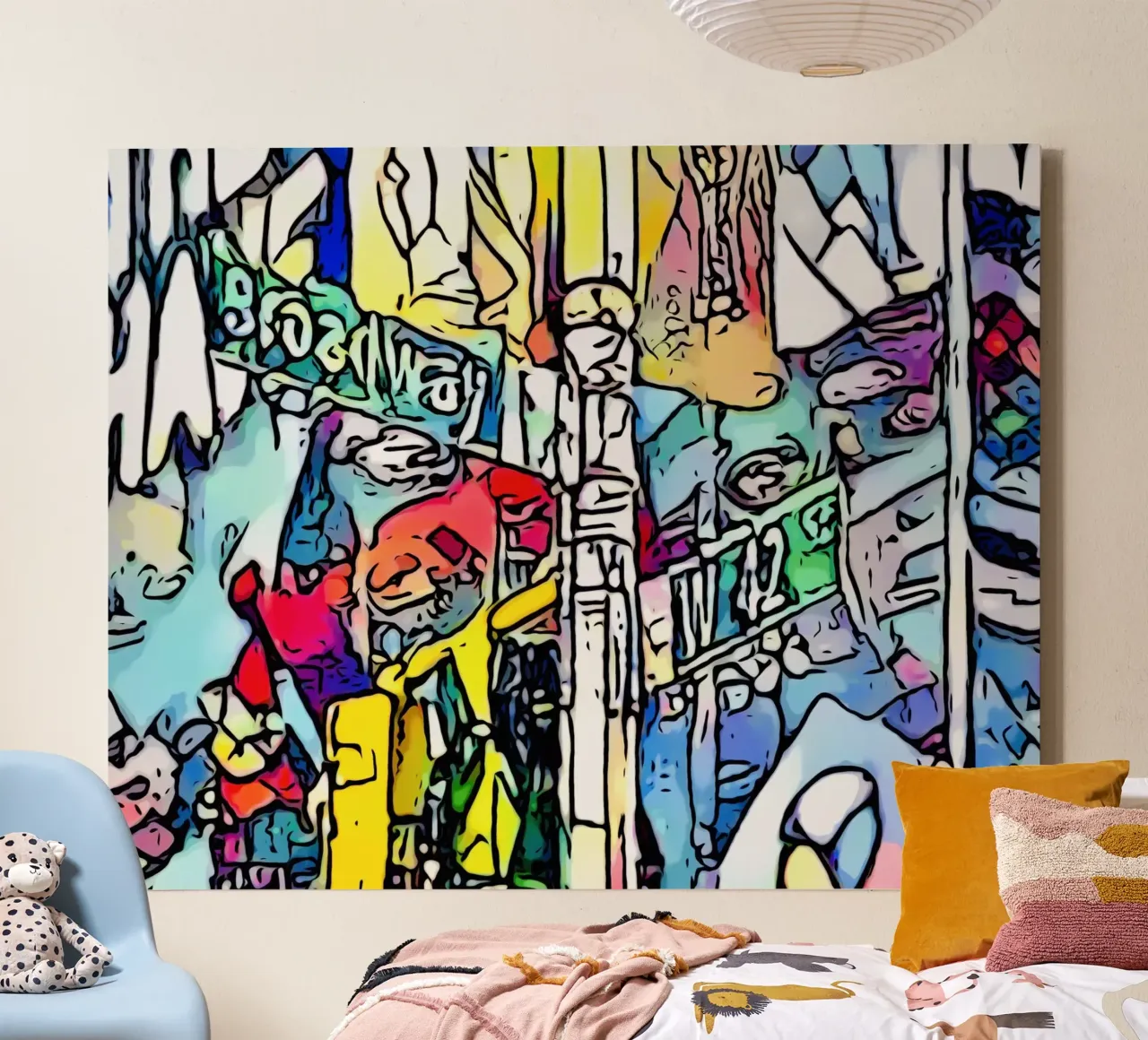 Big Apple, motif 11 canvas with Floater frame by ZAMART - PopArt