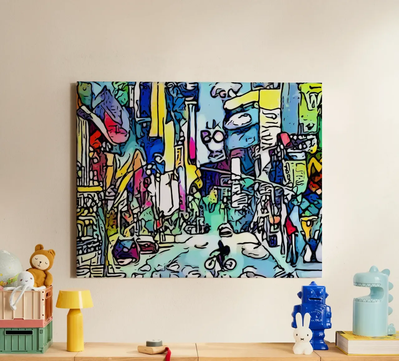 Big Apple, Motiv 10 canvas met Baklijst van ZAMART - PopArt