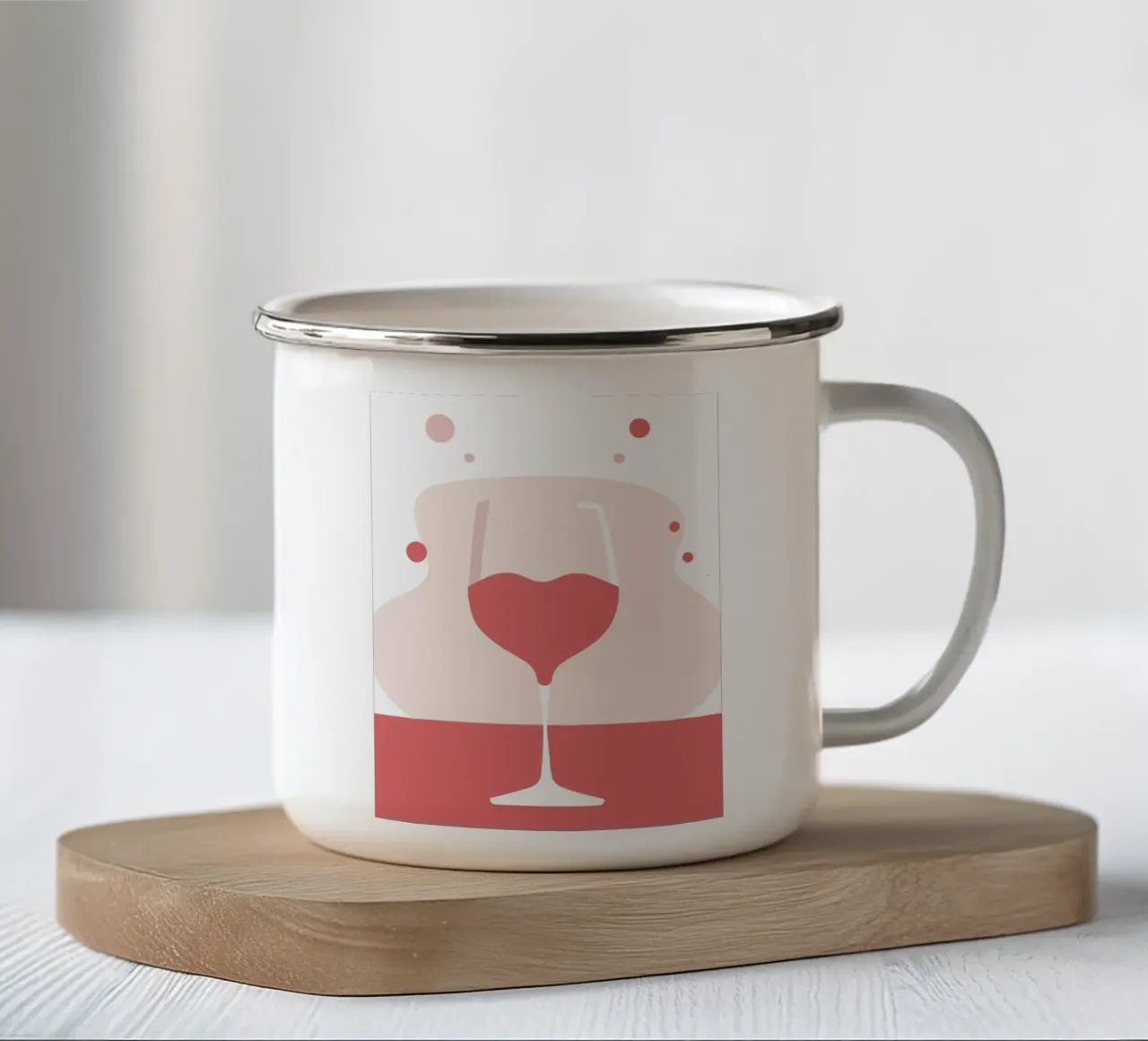 A Sip of Reflection enamel mug by Soleil Basque
