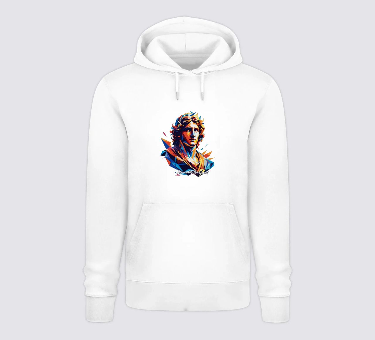 Alexander the Great in WPAP Pop Art felpa con cappuccio da vectorartnesia