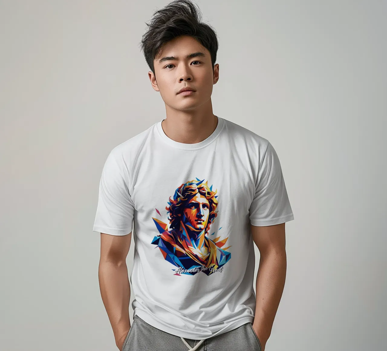 Alexander the Great in WPAP Pop Art t-shirt da vectorartnesia