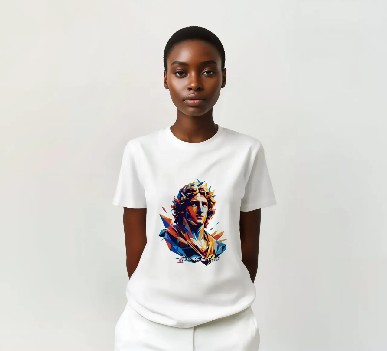 Alexander the Great in WPAP Pop Art camiseta de vectorartnesia