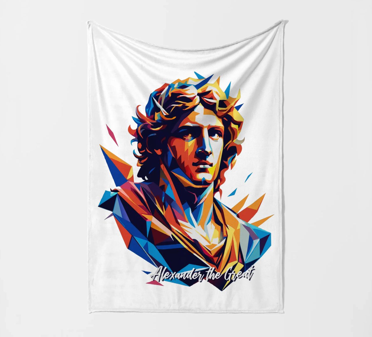 Alexander the Great in WPAP Pop Art coperta in pile da vectorartnesia