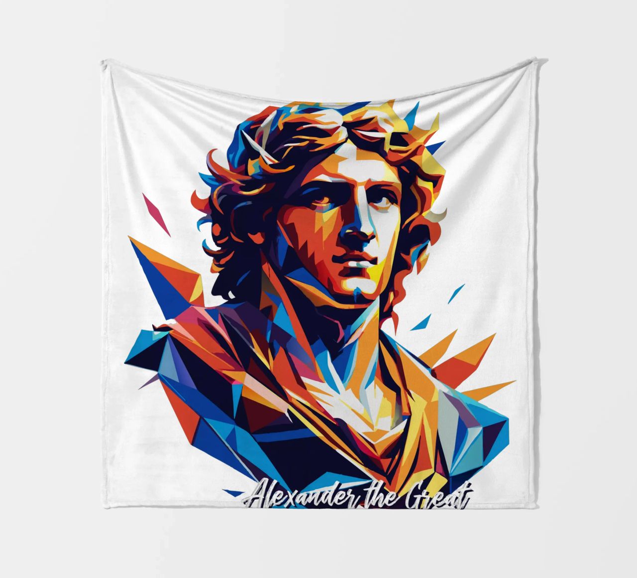 Alexander the Great in WPAP Pop Art coperta in pile da vectorartnesia