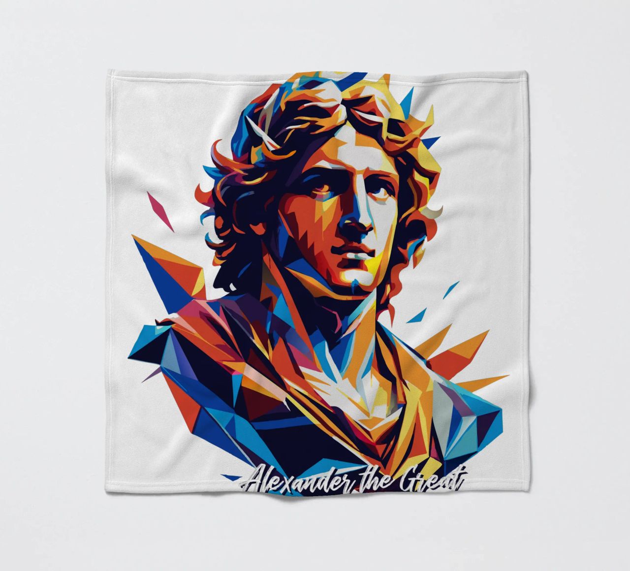 Alexander the Great in WPAP Pop Art coperta in pile da vectorartnesia