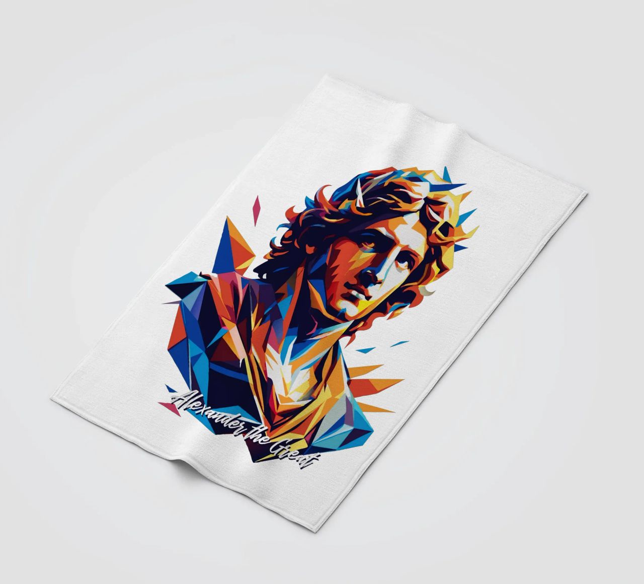 Alexander the Great in WPAP Pop Art coperta in pile da vectorartnesia