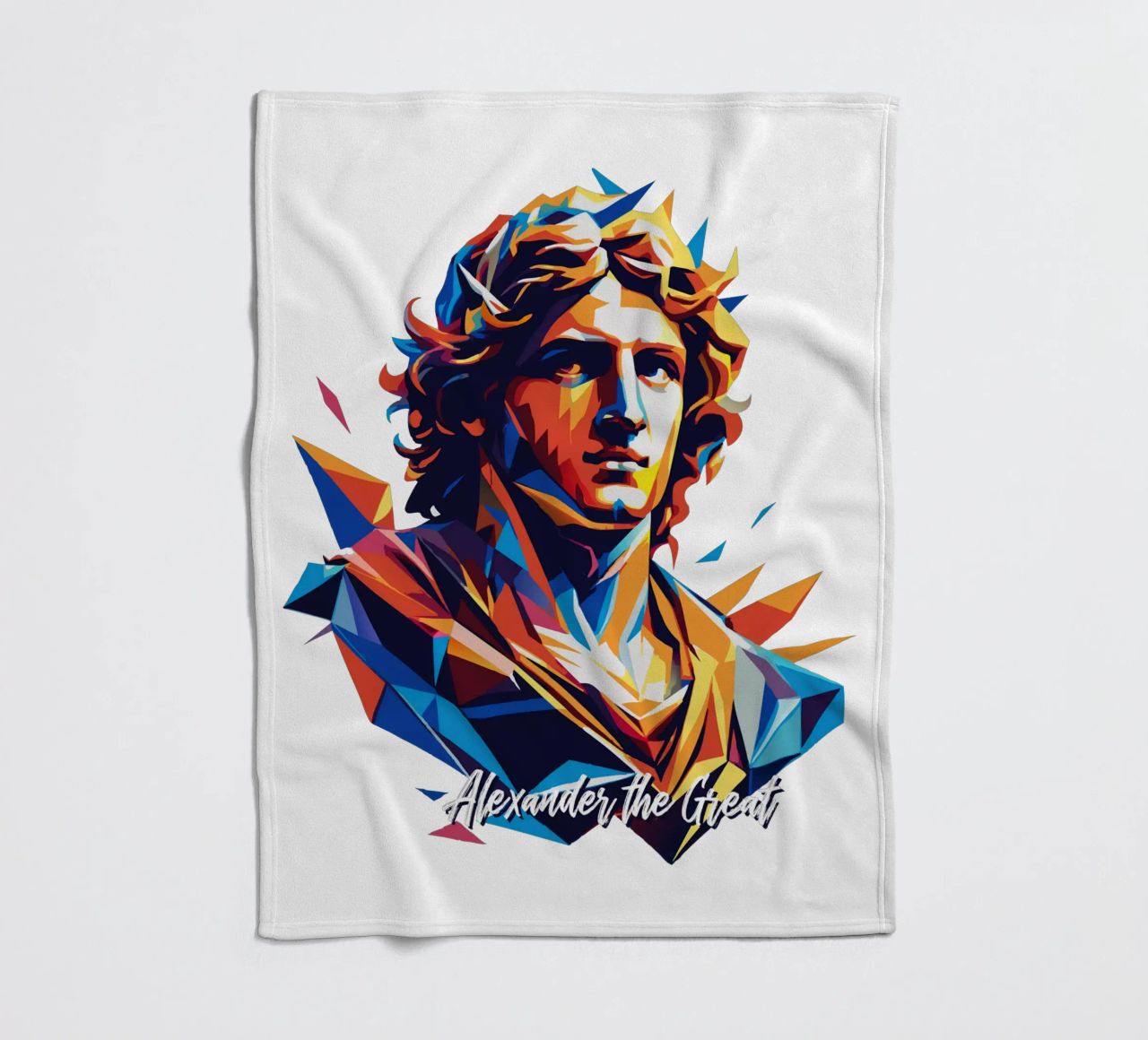 Alexander the Great in WPAP Pop Art coperta in pile da vectorartnesia