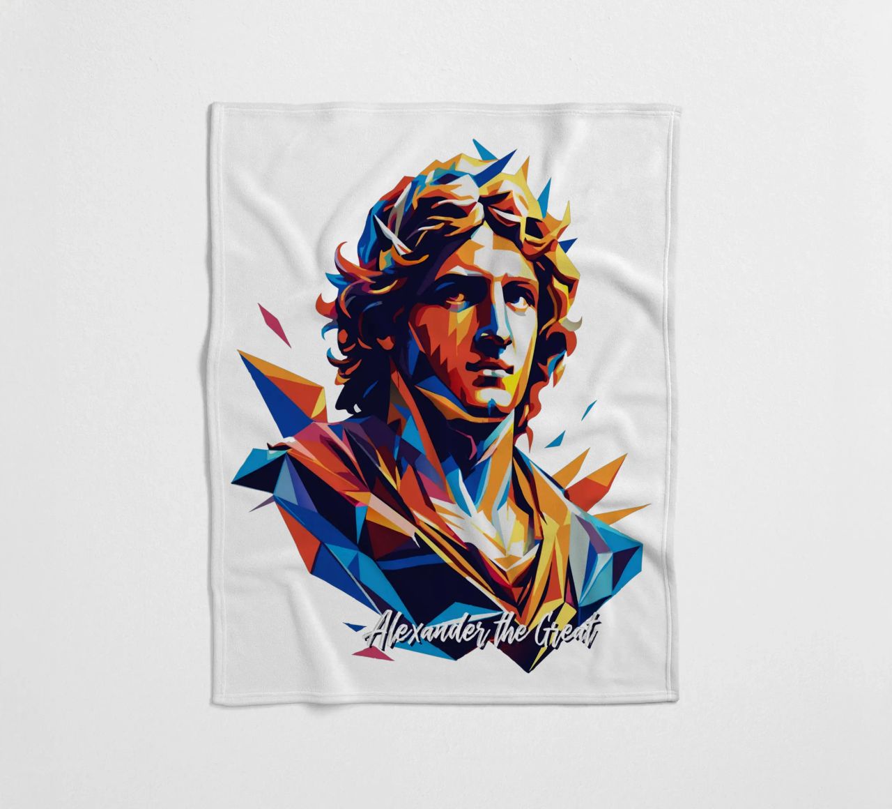 Alexander the Great in WPAP Pop Art coperta in pile da vectorartnesia