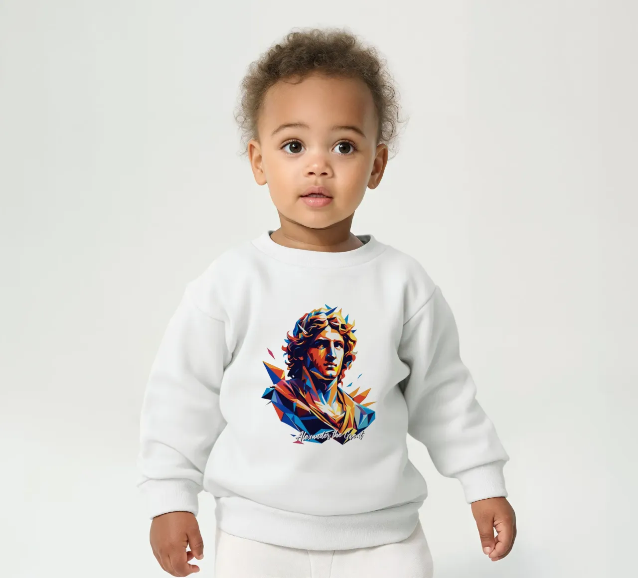 Alexander the Great in WPAP Pop Art felpa neonato da vectorartnesia