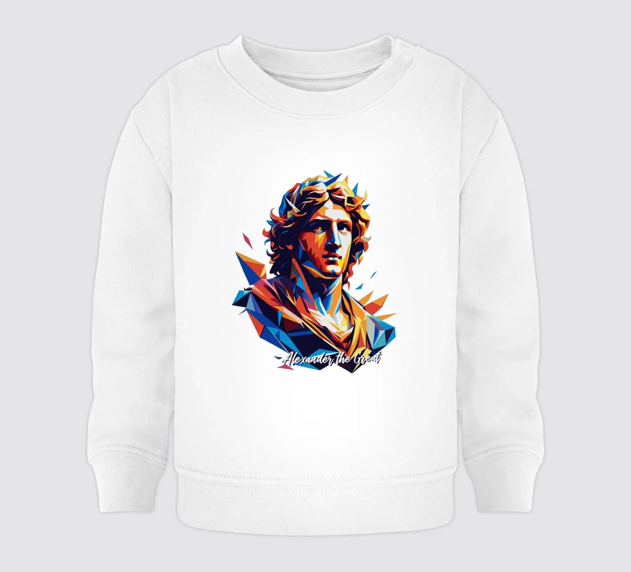Alexander the Great in WPAP Pop Art felpa neonato da vectorartnesia