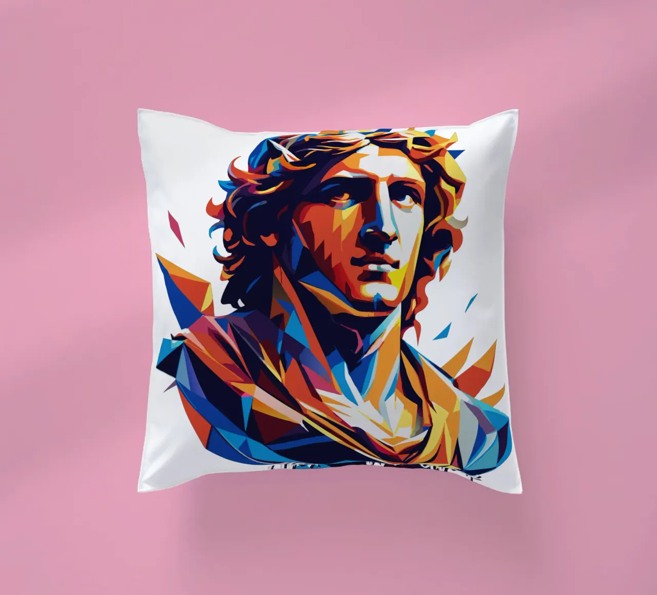 Alexander the Great in WPAP Pop Art cuscino da vectorartnesia