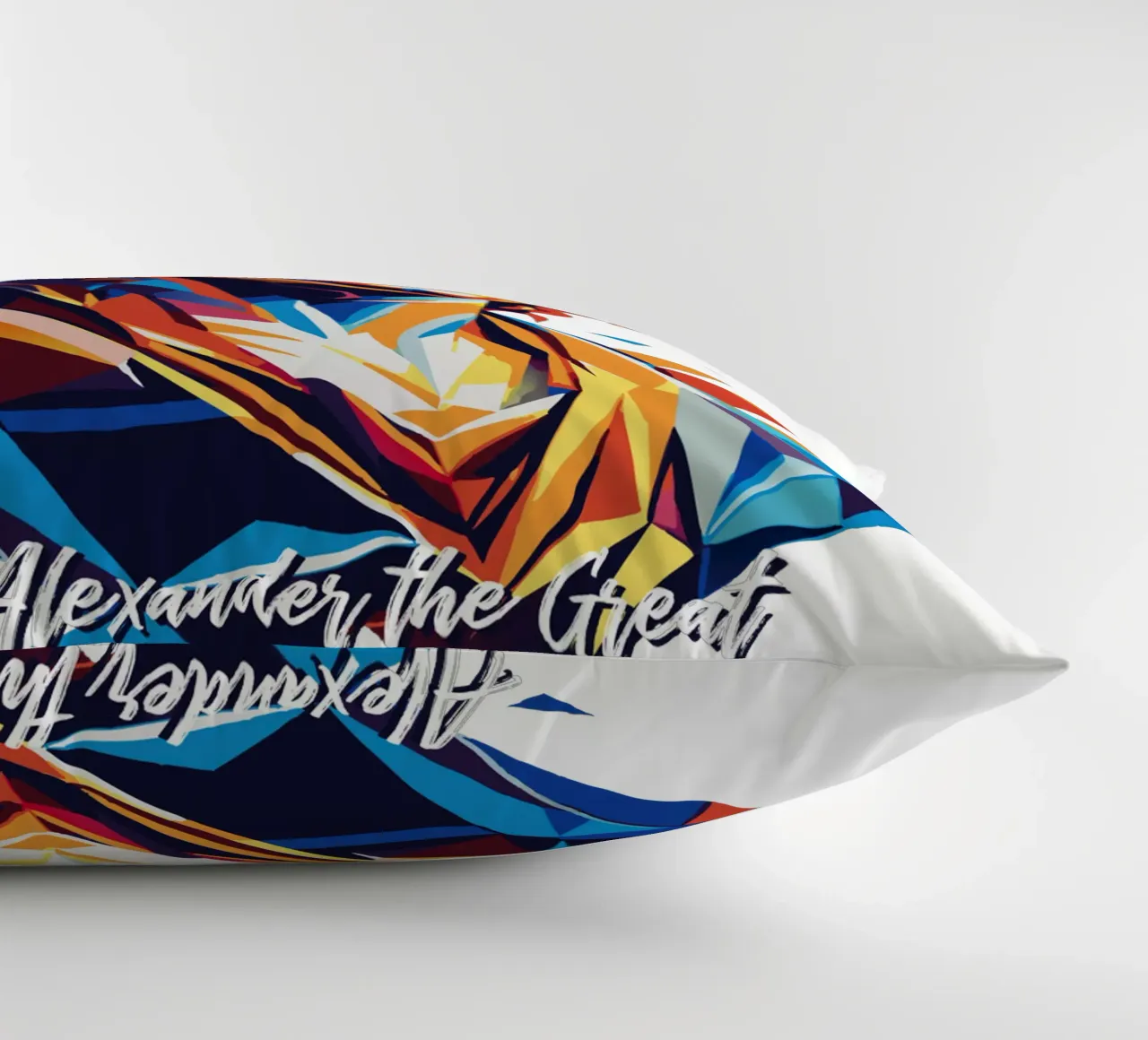 Alexander the Great in WPAP Pop Art cuscino da vectorartnesia