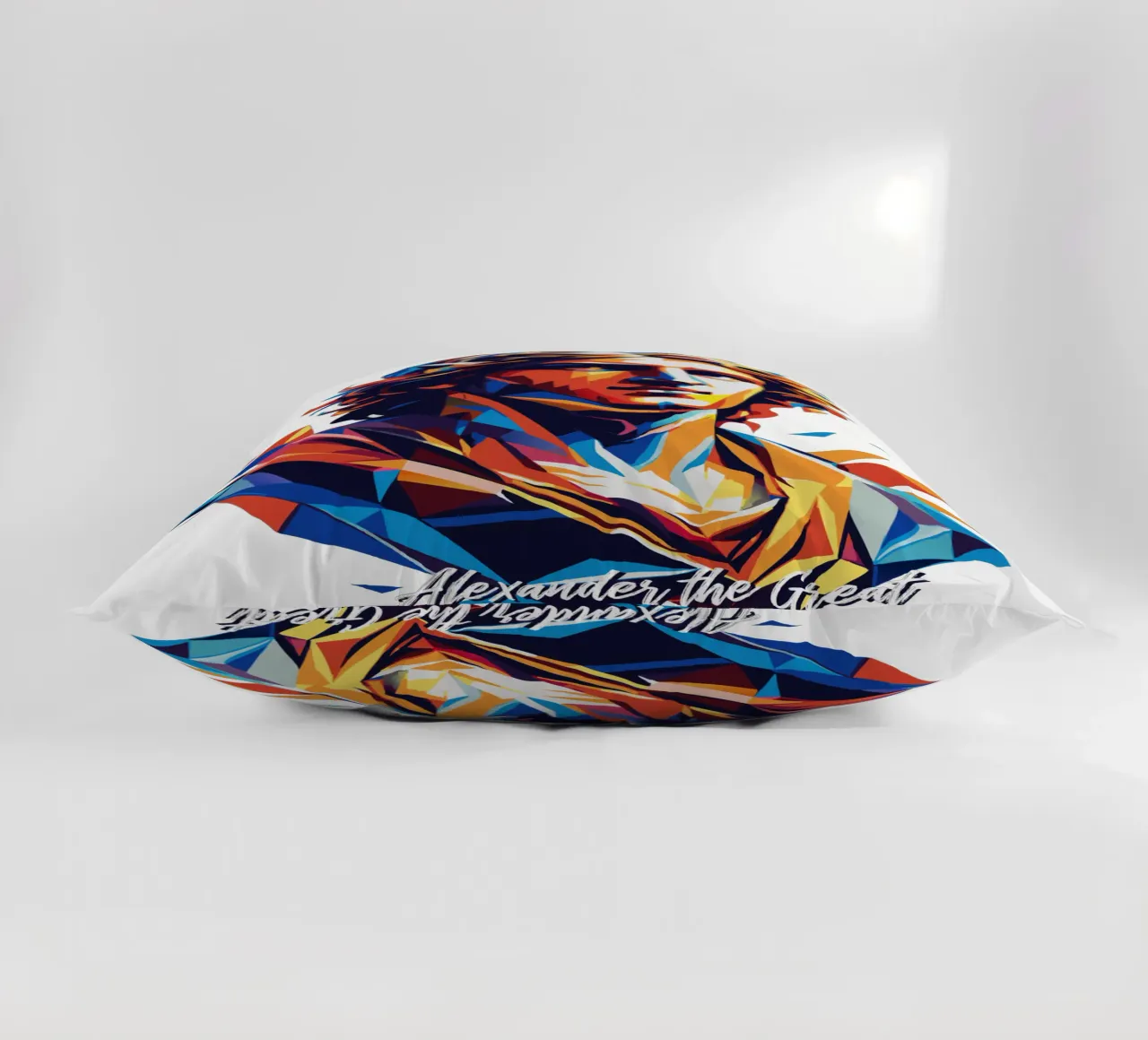 Alexander the Great in WPAP Pop Art cuscino da vectorartnesia