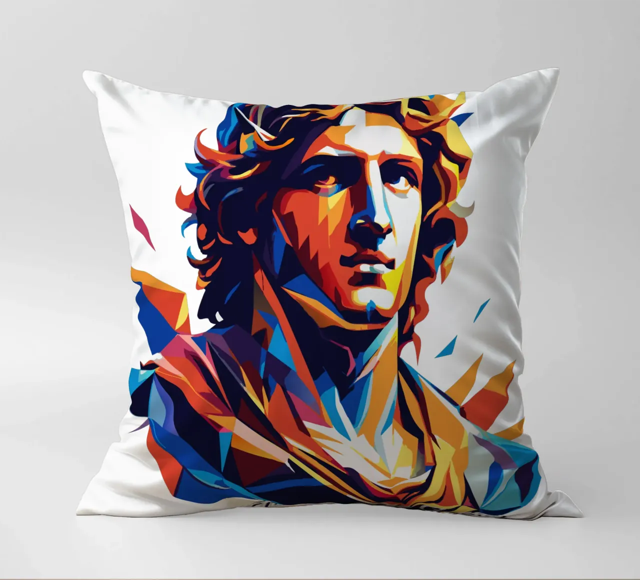 Alexander the Great in WPAP Pop Art cuscino da vectorartnesia