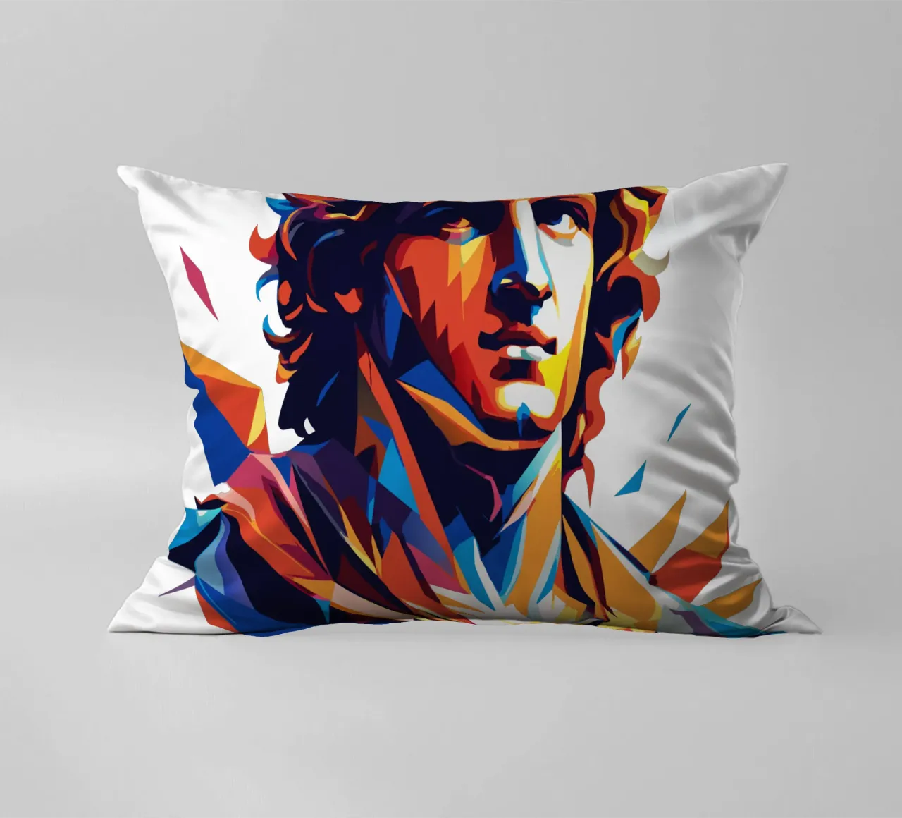 Alexander the Great in WPAP Pop Art cuscino da vectorartnesia