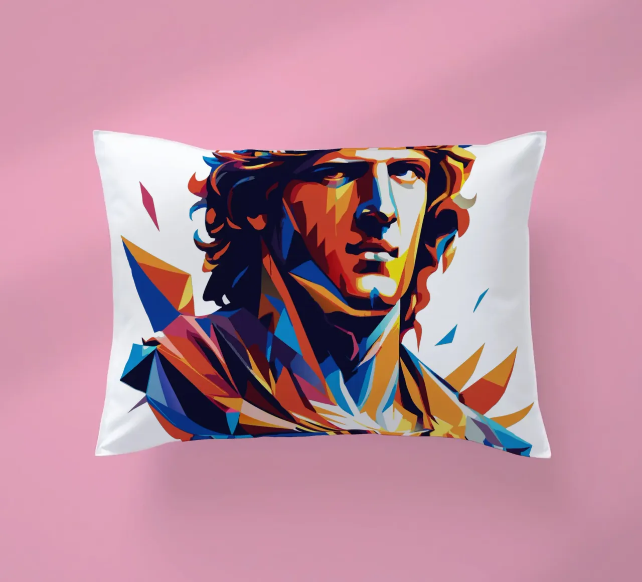 Alexander the Great in WPAP Pop Art cuscino da vectorartnesia