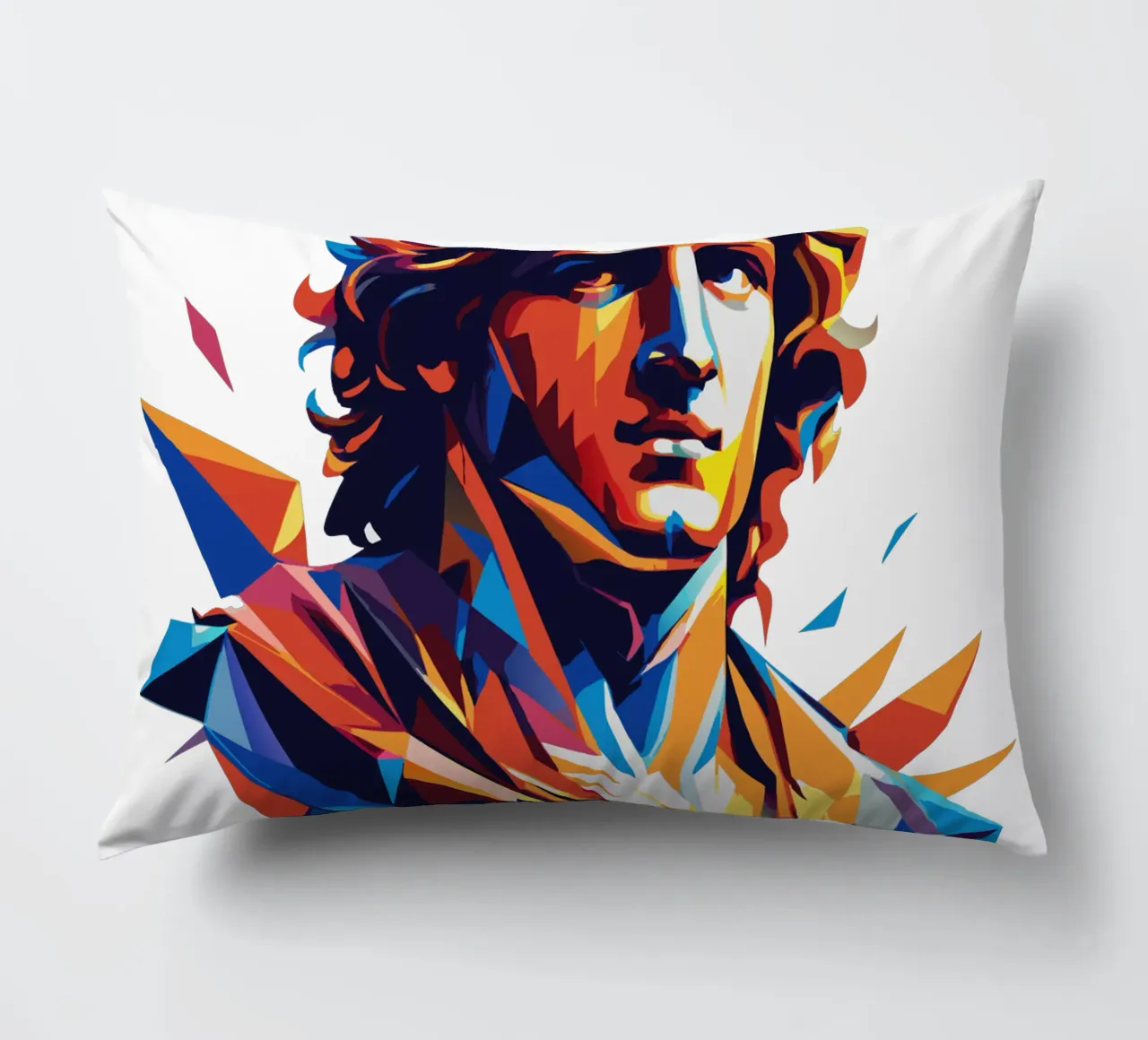 Alexander the Great in WPAP Pop Art cuscino da vectorartnesia