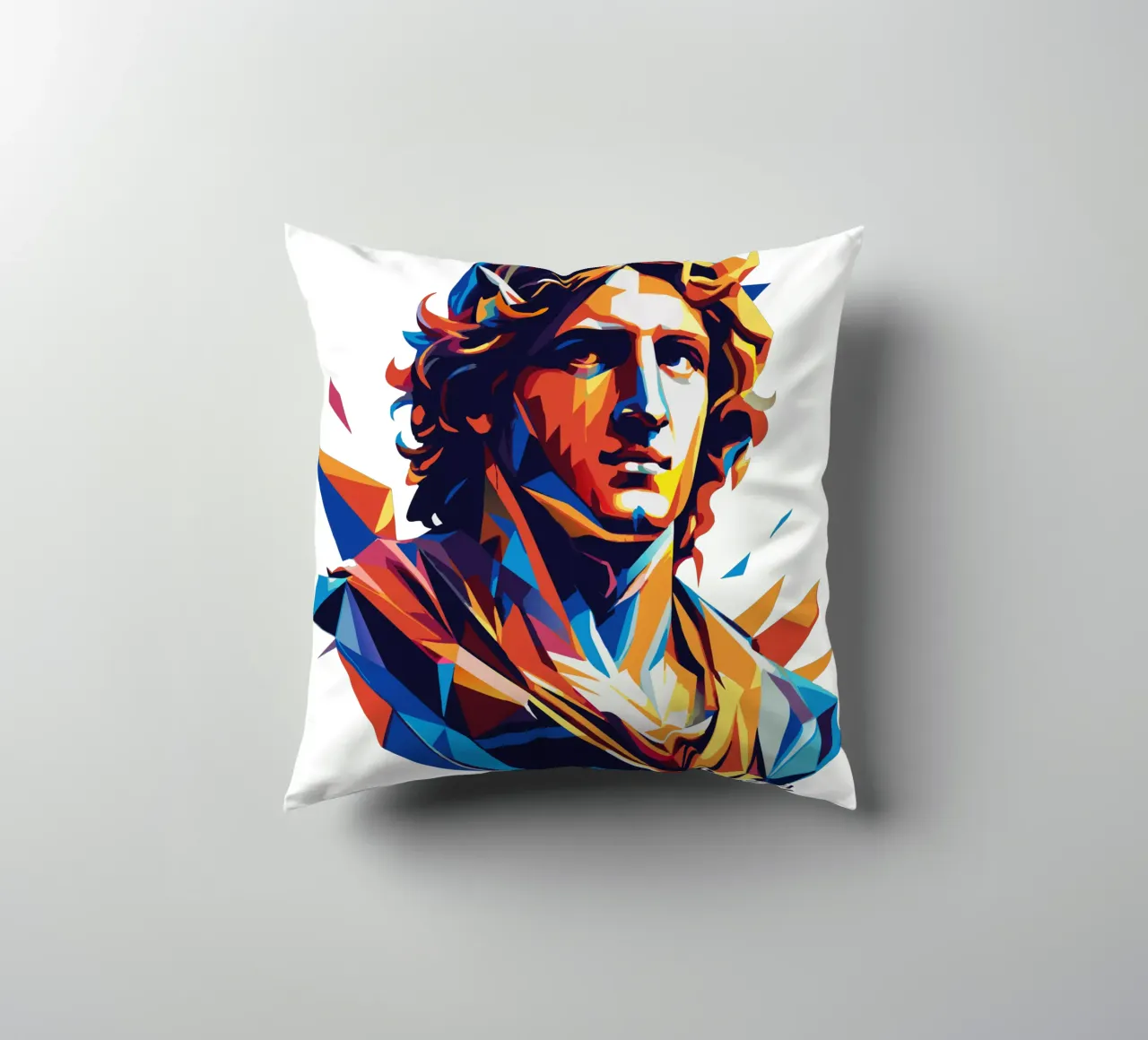 Alexander the Great in WPAP Pop Art cuscino da vectorartnesia