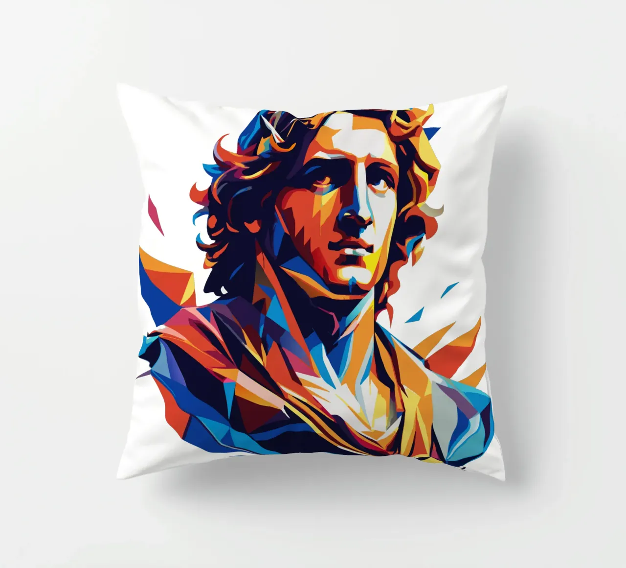 Alexander the Great in WPAP Pop Art cuscino da vectorartnesia