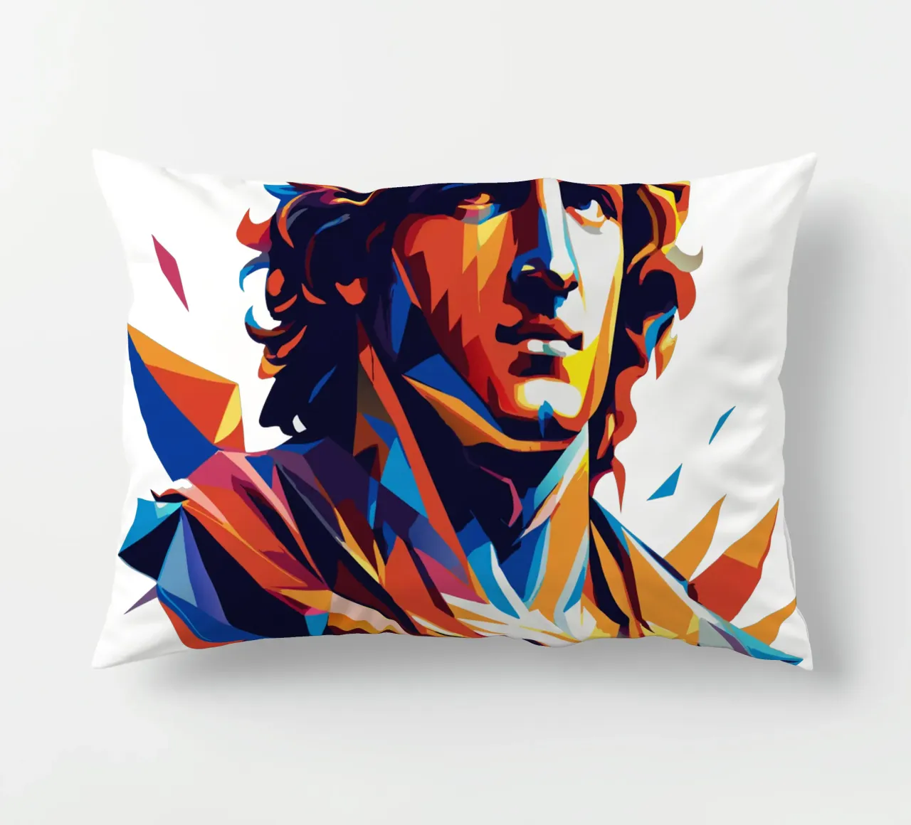 Alexander the Great in WPAP Pop Art cuscino da vectorartnesia