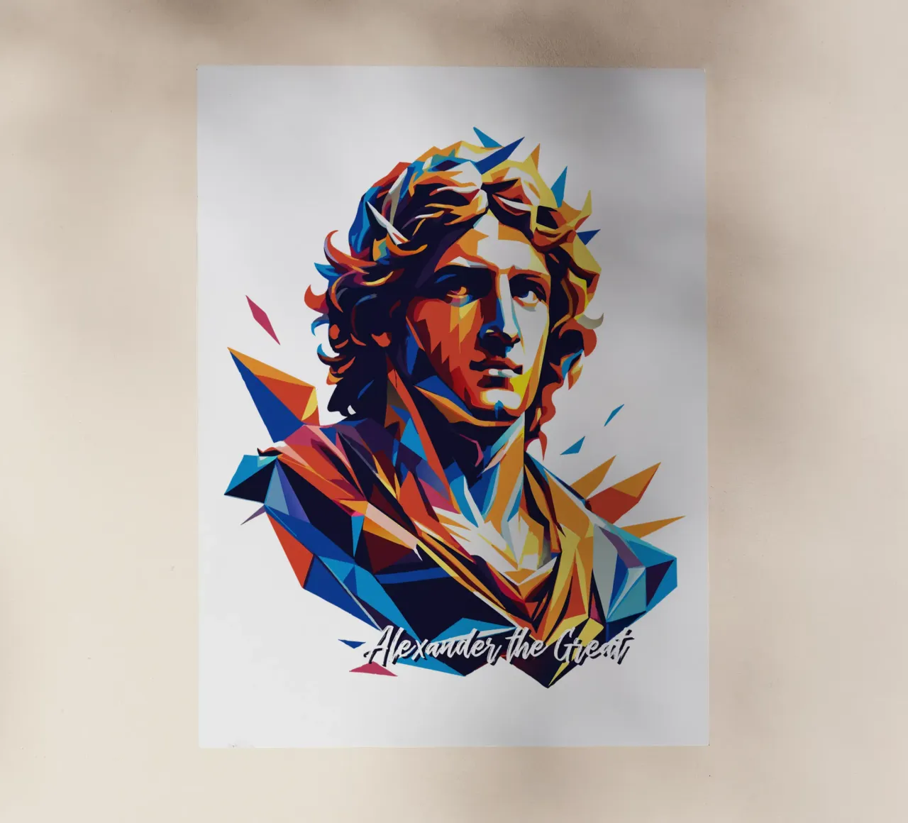 Alexander the Great in WPAP Pop Art lámina retroiluminada de vectorartnesia