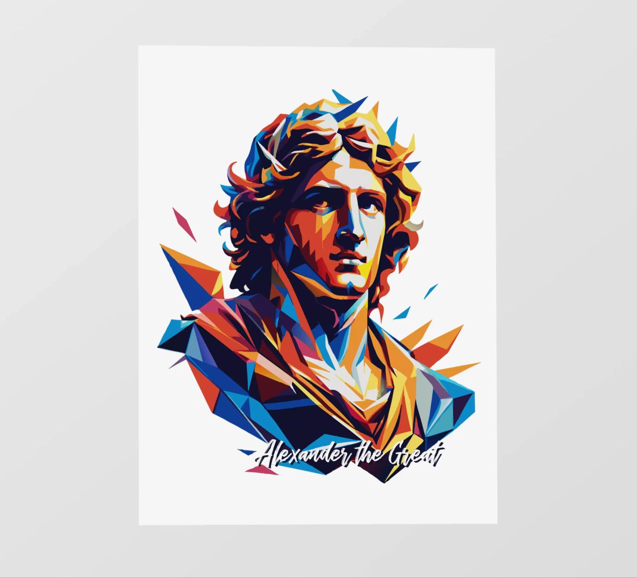 Alexander the Great in WPAP Pop Art pellicola backlit da vectorartnesia