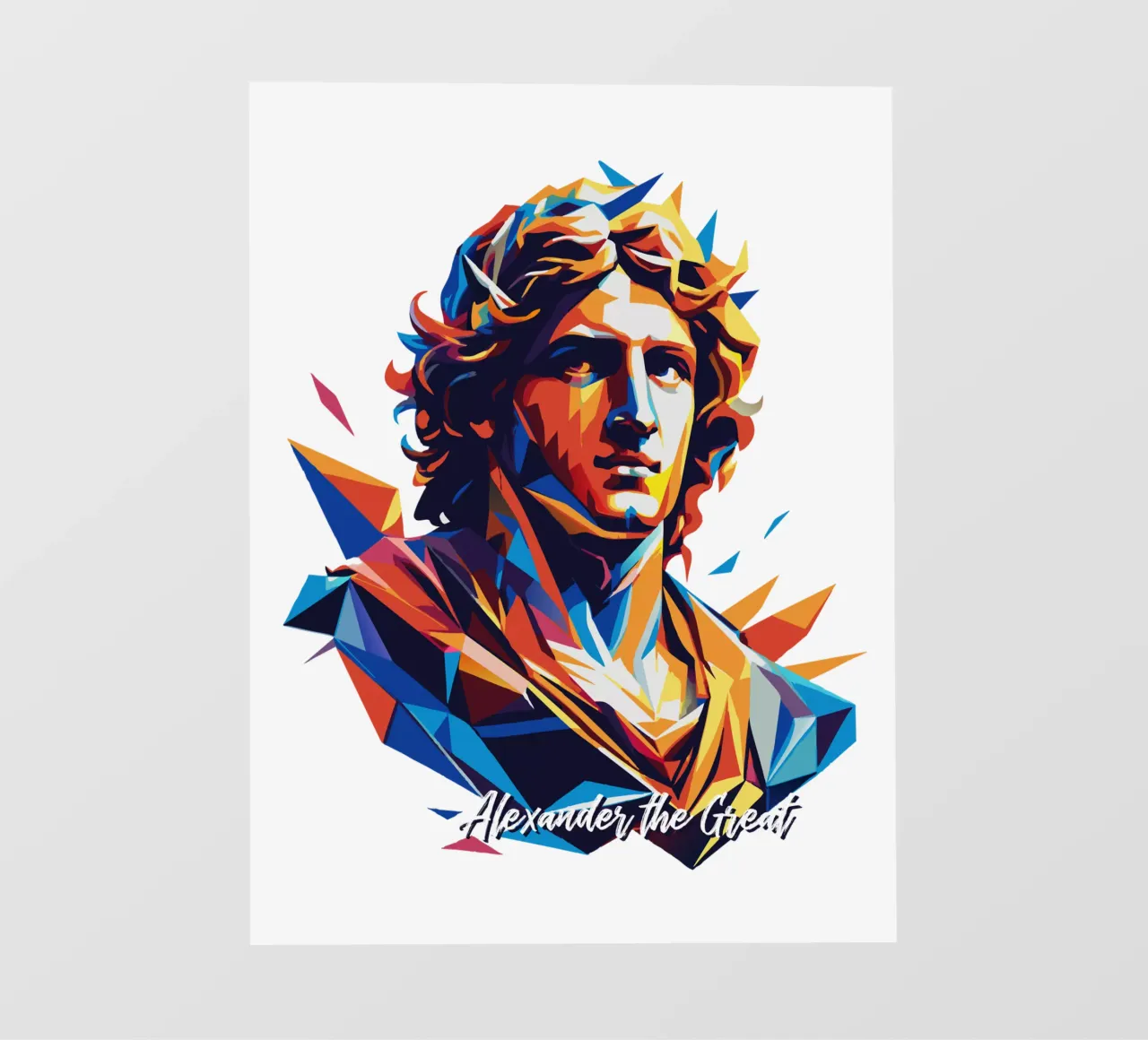 Alexander the Great in WPAP Pop Art lámina retroiluminada de vectorartnesia