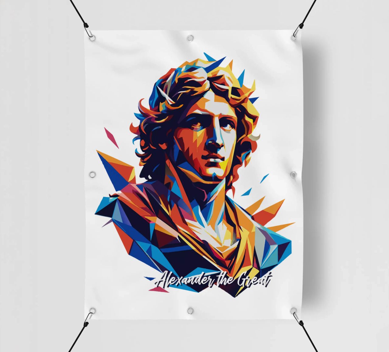 Alexander the Great in WPAP Pop Art telo in pvc da vectorartnesia