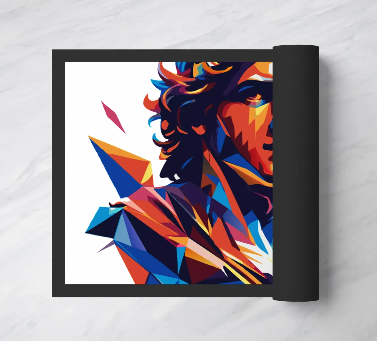 Alexander the Great in WPAP Pop Art Fußmatte von vectorartnesia
