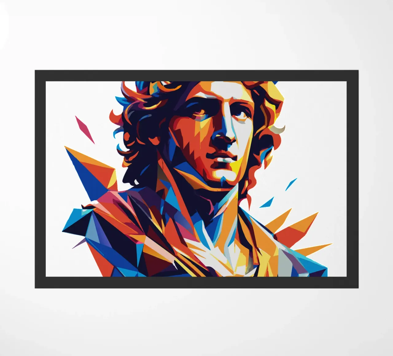 Alexander the Great in WPAP Pop Art Fußmatte von vectorartnesia