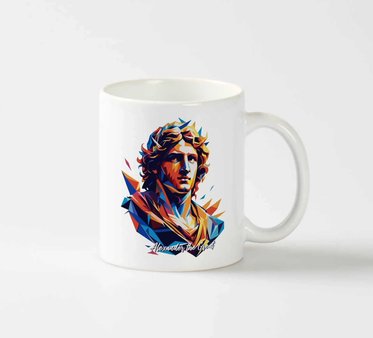 Alexander the Great in WPAP Pop Art tazza in ceramica da vectorartnesia