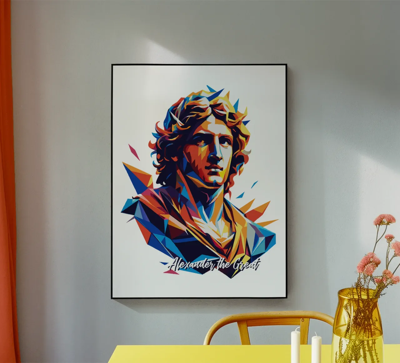 Alexander the Great in WPAP Pop Art metacrilato de vectorartnesia