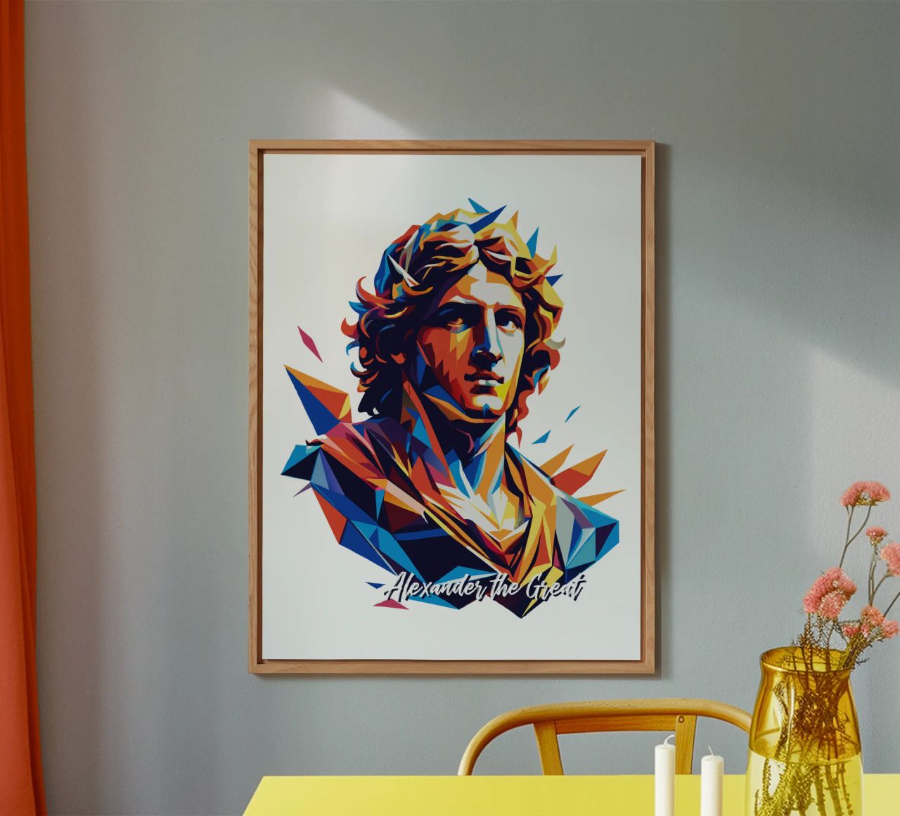 Alexander the Great in WPAP Pop Art alluminio dibond da vectorartnesia