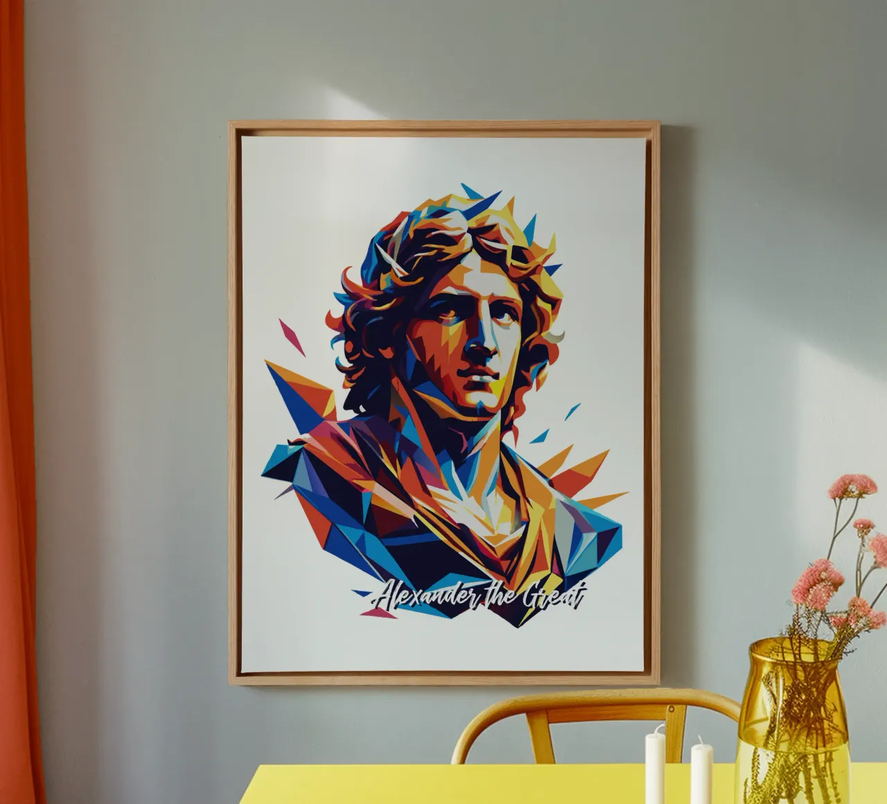 Alexander the Great in WPAP Pop Art tela da vectorartnesia