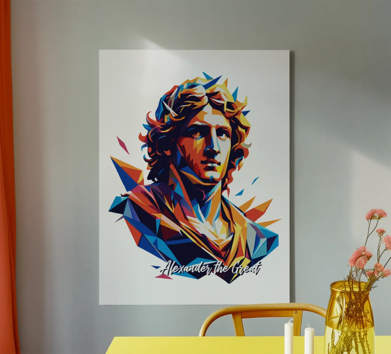 Alexander the Great in WPAP Pop Art tela da vectorartnesia