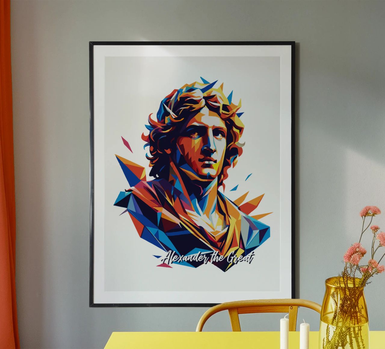 Alexander the Great in WPAP Pop Art carta hahnemühle da vectorartnesia