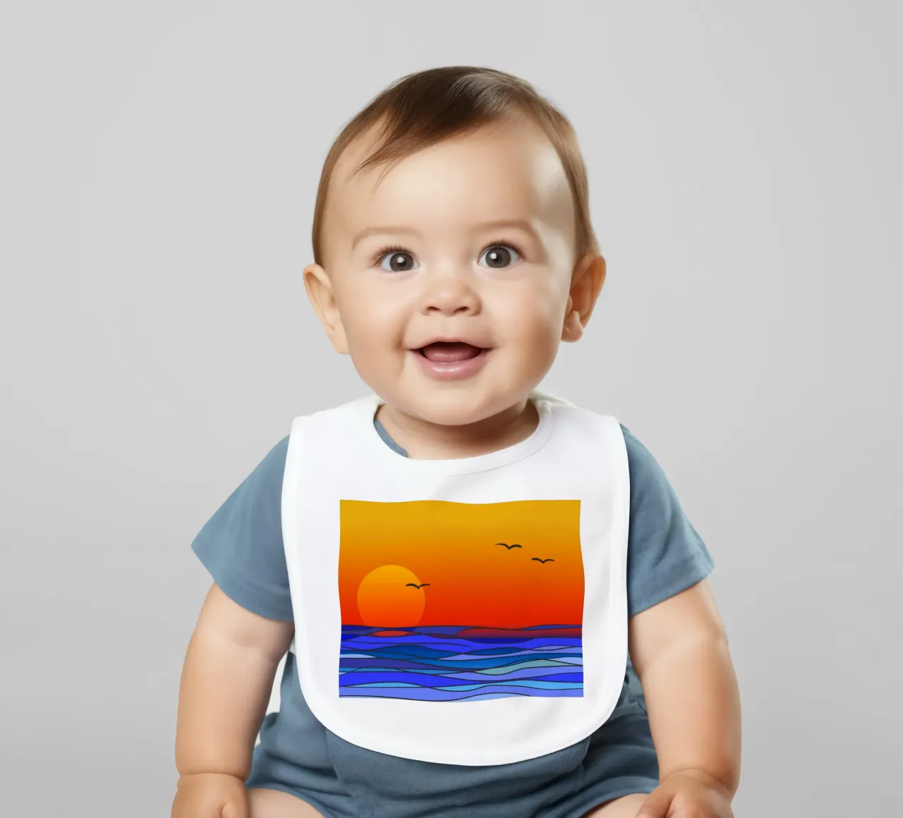 sunset Babylätzchen von Atteloi Art