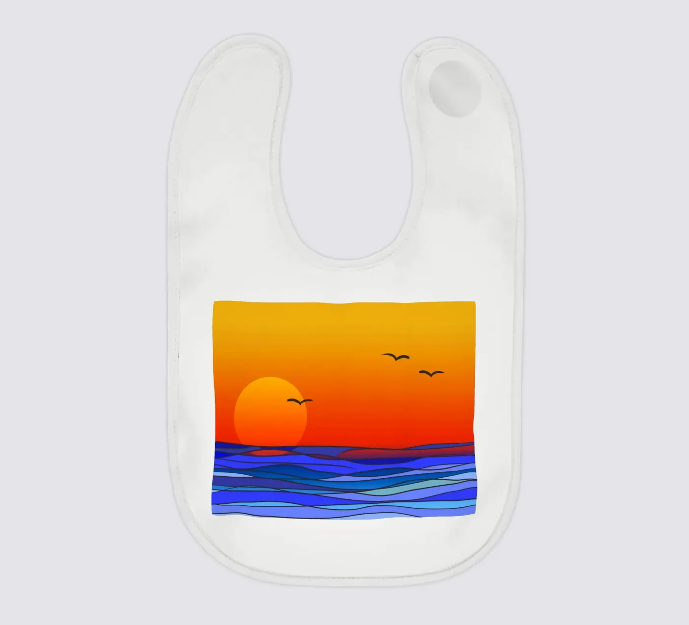 zonsondergang baby slabbetje van Atteloi Art