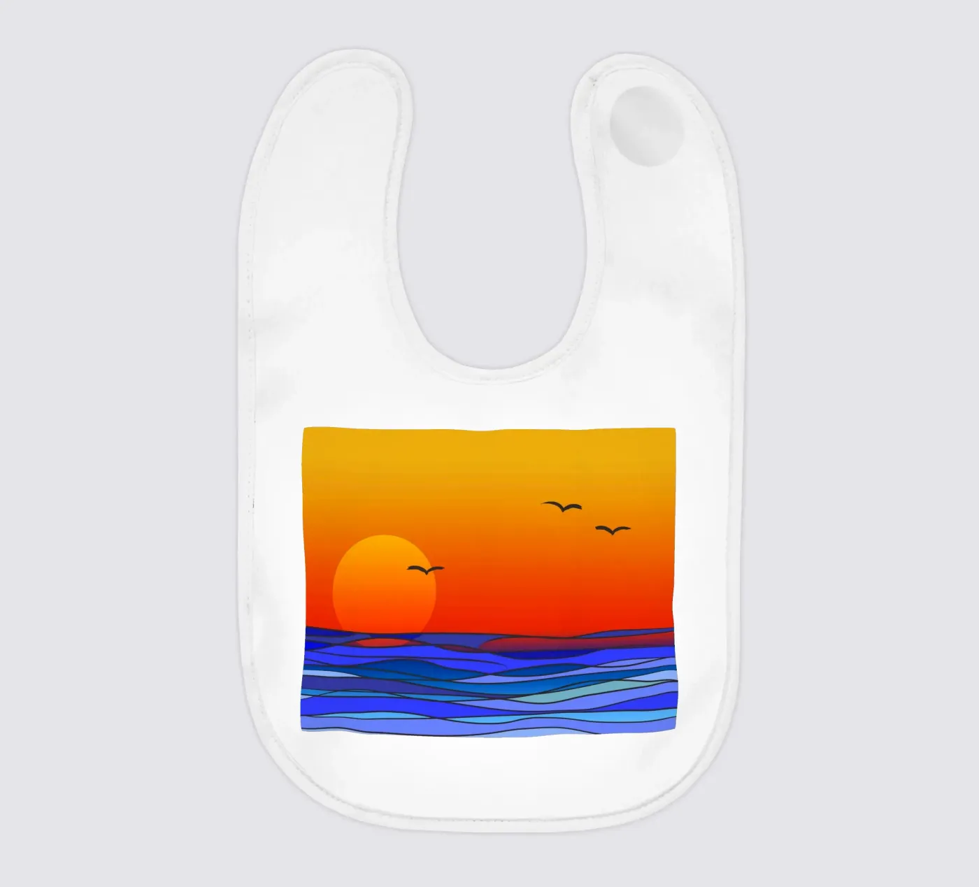 zonsondergang baby slabbetje van Atteloi Art