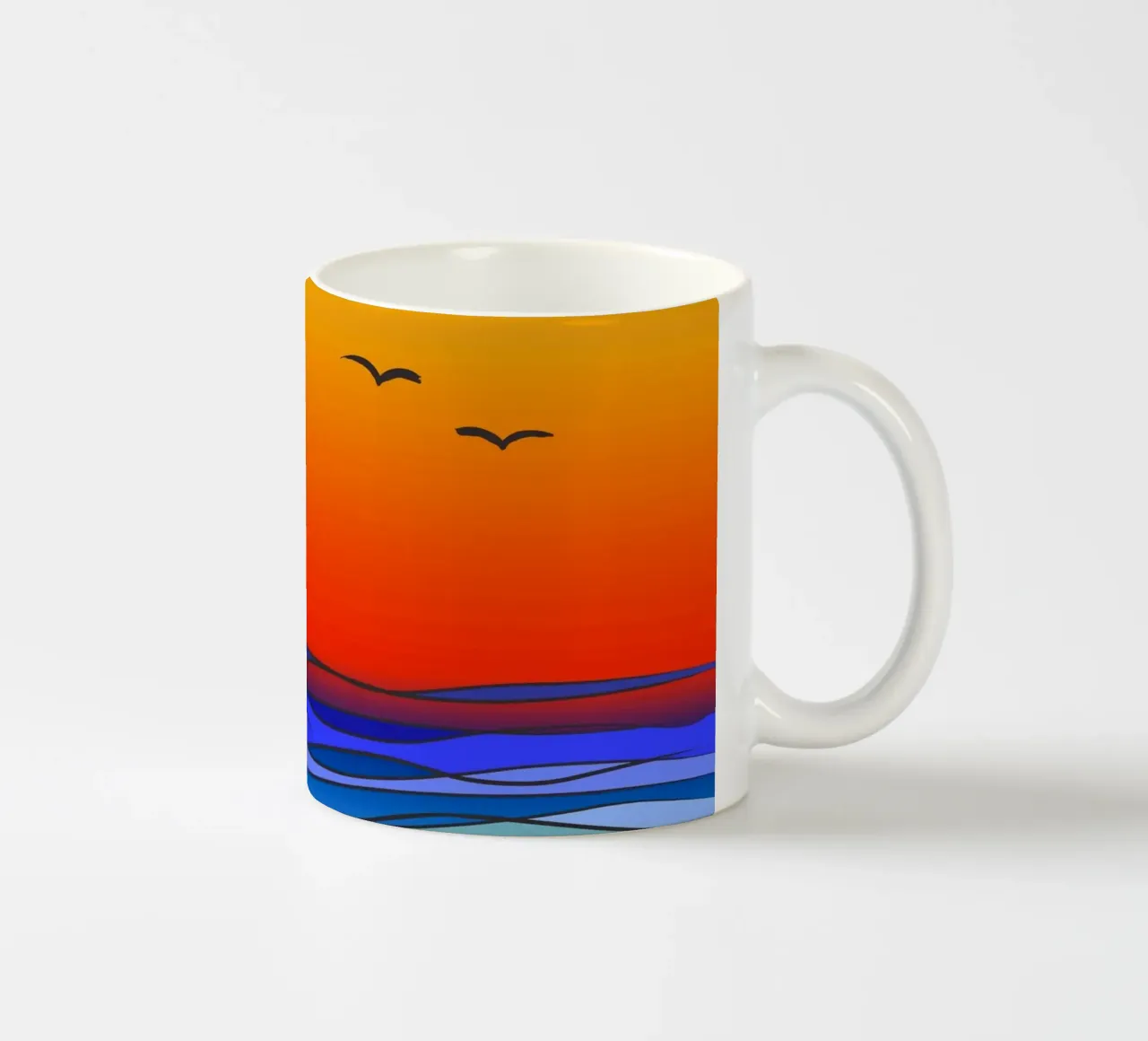 sunset ceramic mug by Atteloi Art