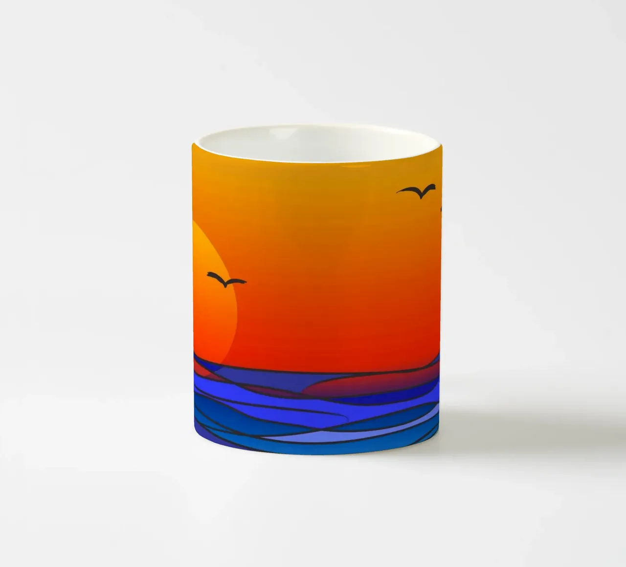 sunset ceramic mug by Atteloi Art