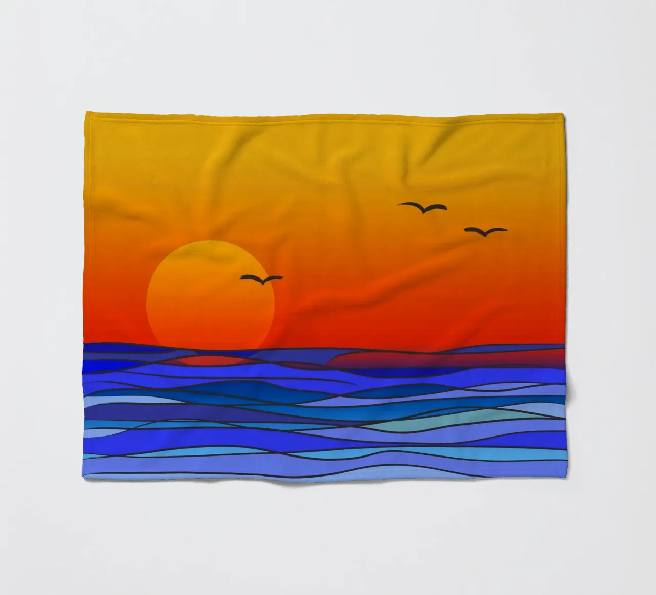 sunset Fleecedecke von Atteloi Art