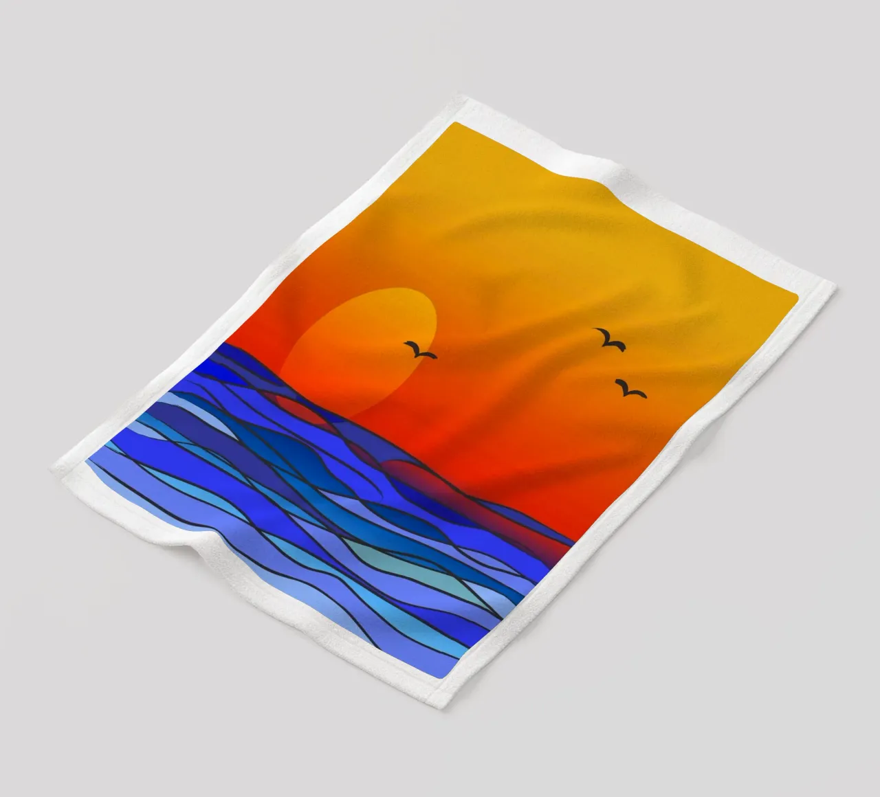 sunset Fleecedecke von Atteloi Art