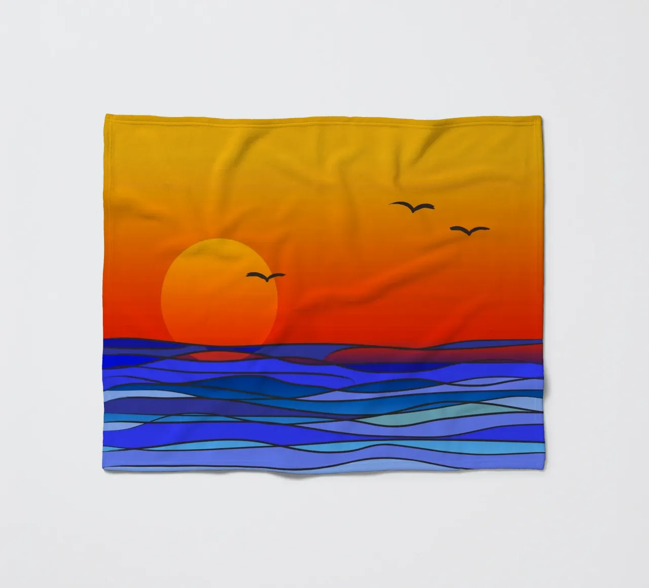 sunset Fleecedecke von Atteloi Art